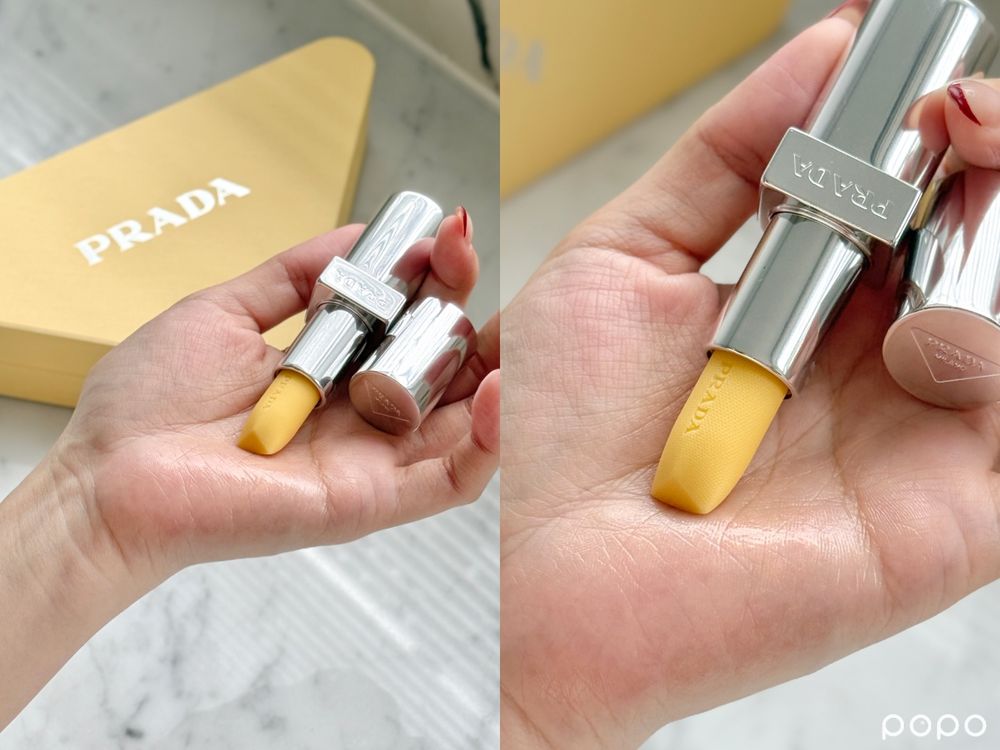 邊佑錫同款PRADA Beauty「香蕉黃潤唇膏」台灣正式開賣！裸透黃色＋粉金細閃偏光，打亮潤唇一支搞定！-2