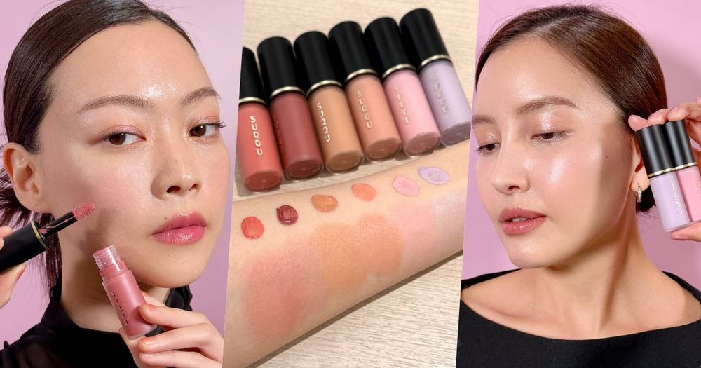 可以妝前潤色的液態腮紅！SUQQU「晶采潤色顏彩液」新登場，5款顯白紅暈色選，膚色暗沉蠟黃一抹秒透明紅潤！-1