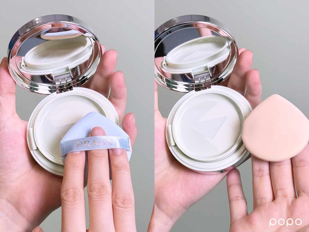 斷貨級精品底妝即將開搶！PRADA Beauty「寶寶藍尼龍氣墊」絕美輕霧妝感＋低飽和莫測藍外殼，手速不夠快就被買光了！-9