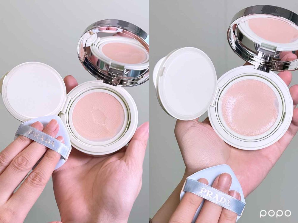 斷貨級精品底妝即將開搶！PRADA Beauty「寶寶藍尼龍氣墊」絕美輕霧妝感＋低飽和莫測藍外殼，手速不夠快就被買光了！-8