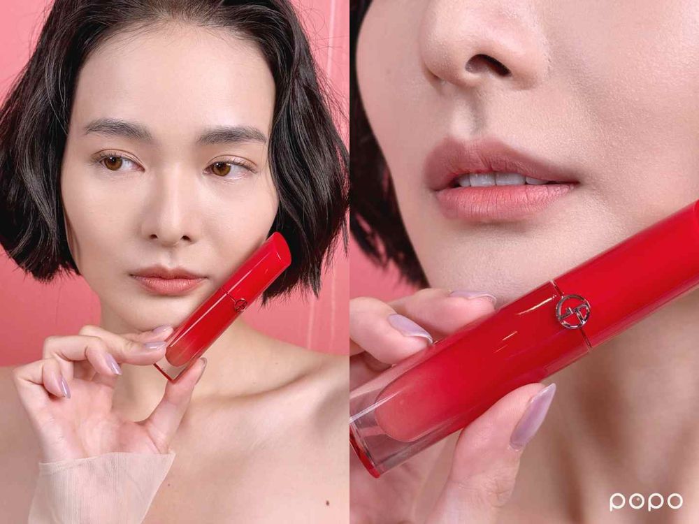 最會做液態唇彩的亞曼尼出新招！夢幻「持色水唇紗」誕生，輕盈如紗、薄透持久，台灣首發色必收！-9