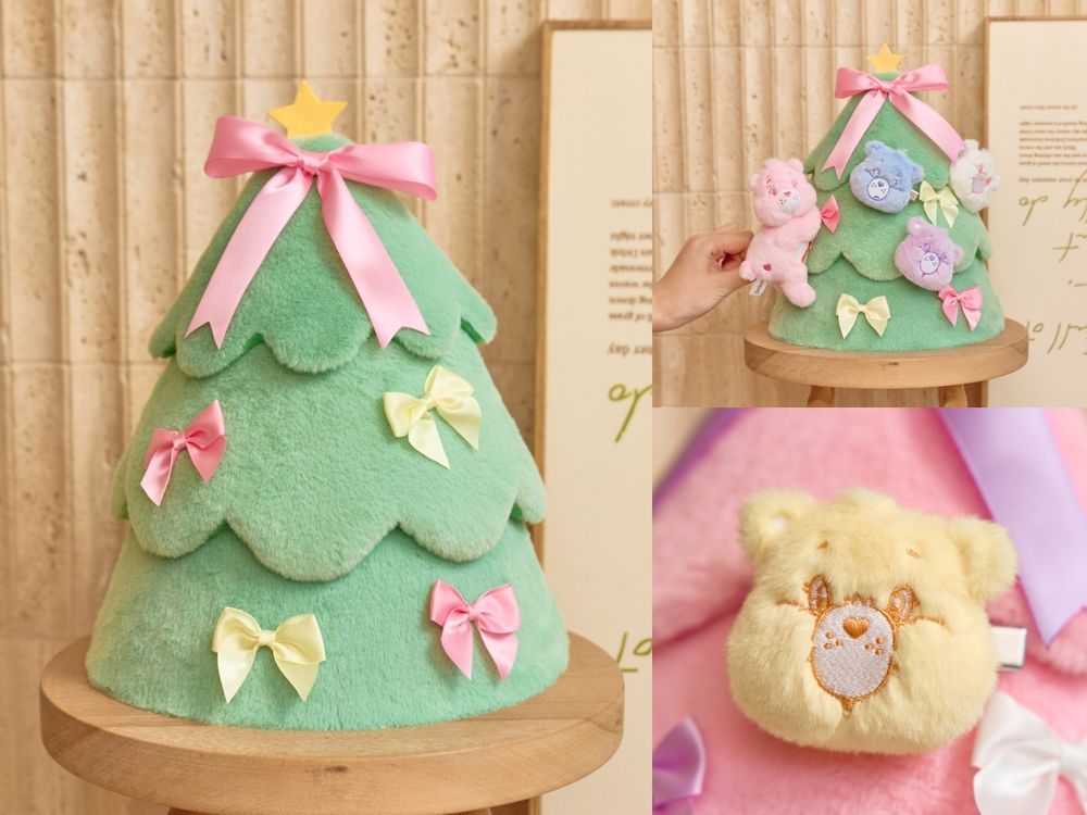 2025聖誕交換禮物推薦！「Care Bears趴姿玩偶髮夾&蝴蝶結聖誕樹置物盒」可愛發瘋、只有這裡買得到！-3