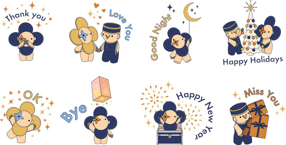 LV年末聖誕免費LINE貼圖來了！Vivienne「謝謝、拜拜」貼圖超實用、祝福小天燈圖案好可愛！-4