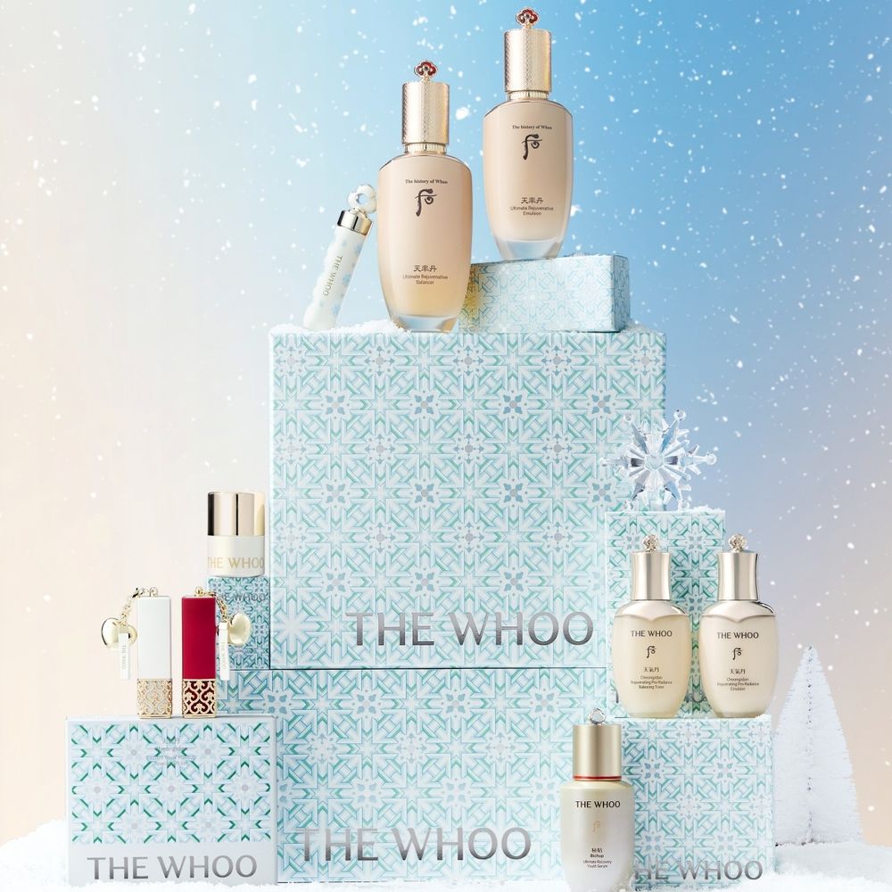 最夢幻貴婦保養登場！THE WHOO后「雪漾限定禮盒」宮廷丹青＋冰川薄荷藍太夢幻，金智媛命定發光精華、嫩唇神器一次入手！-2