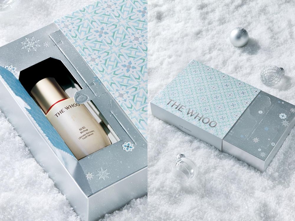 最夢幻貴婦保養登場！THE WHOO后「雪漾限定禮盒」宮廷丹青＋冰川薄荷藍太夢幻，金智媛命定發光精華、嫩唇神器一次入手！-3