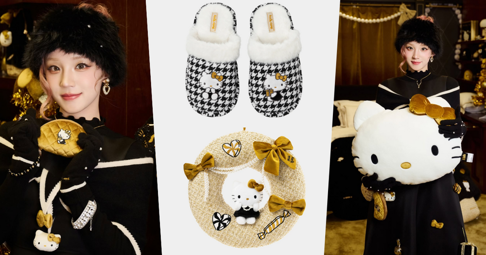宋雨琦也愛上！奢華版「聖誕黑金Hello Kitty」夢幻到不行！絨面、千鳥格想帶回家！-1