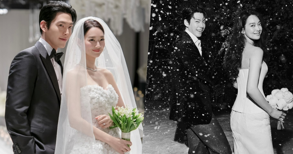 這畫面太好看了！金宇彬、申敏兒「夢幻婚禮照」曝光！仙氣婚紗出自「這品牌」連孔曉振也超愛！-1