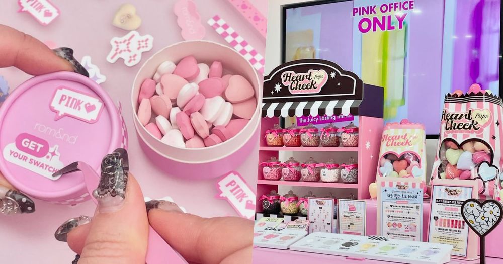 韓網狂洗版rom&nd「愛心糖果腮紅」！立體心型腮紅＋15款配色自由DIY命定頰彩，韓國聖水洞快閃店限定販售！-1