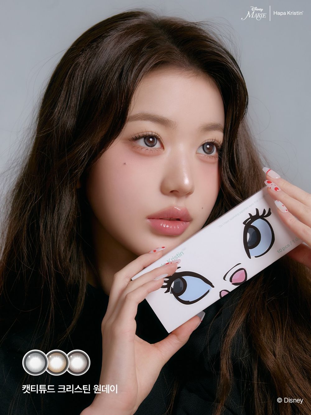 張員瑛變身超萌小貓！Hapa Kristin＆迪士尼瑪莉貓聯名隱形眼鏡，圓潤大眼、清澈眼神完美複製，開賣秒被搶光！-2