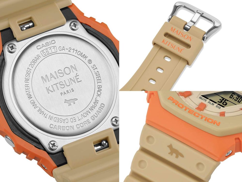 這隻腕錶太可以！G-Shock驚喜聯名Maison Kitsuné！小狐狸Logo＋夕陽配色...復古又好看！-5