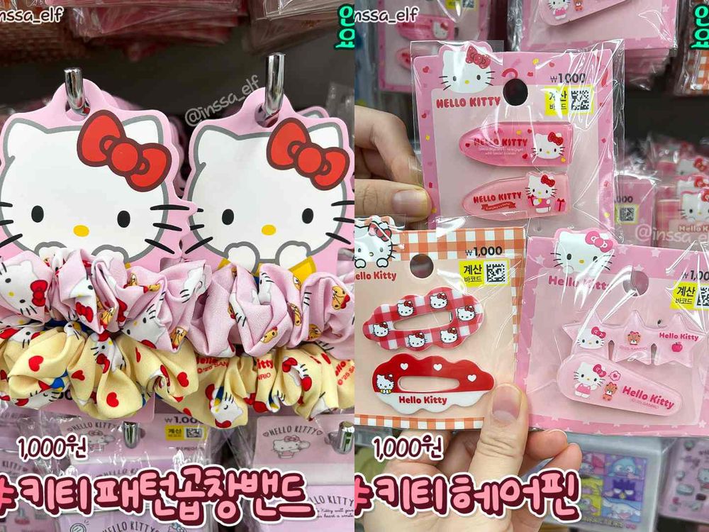 韓國DAISO是三麗鷗天堂！Hello Kitty「髮圈、化妝包、軟棉長襪」可愛爆擊、想馬上出國了！-2