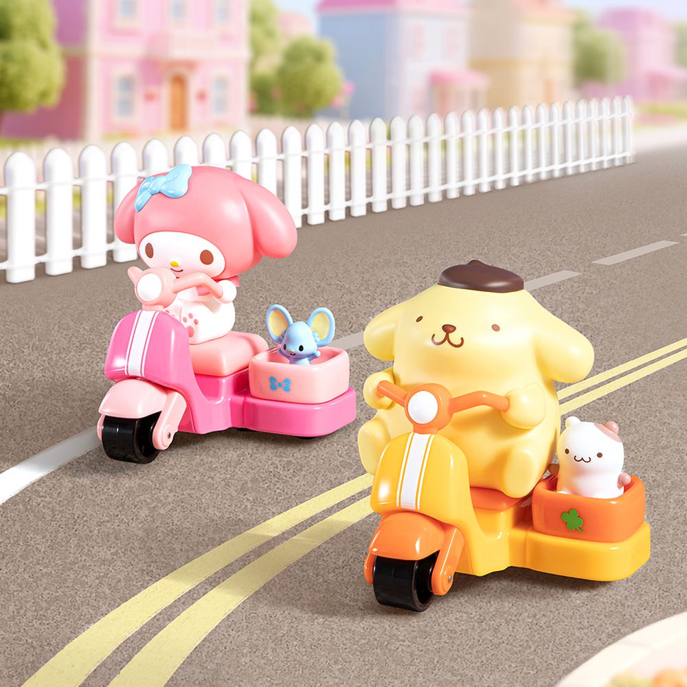 想搭Hello Kitty的順風車！超可愛「三麗鷗兜風小摩托車」公仔6款角色都萌炸、巷口7-11就買得到！-2
