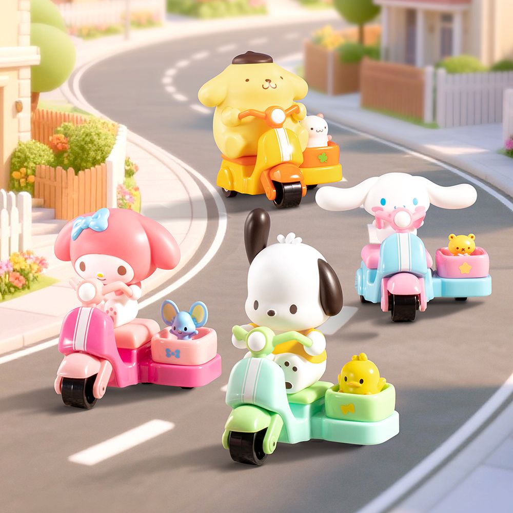 想搭Hello Kitty的順風車！超可愛「三麗鷗兜風小摩托車」公仔6款角色都萌炸、巷口7-11就買得到！-5