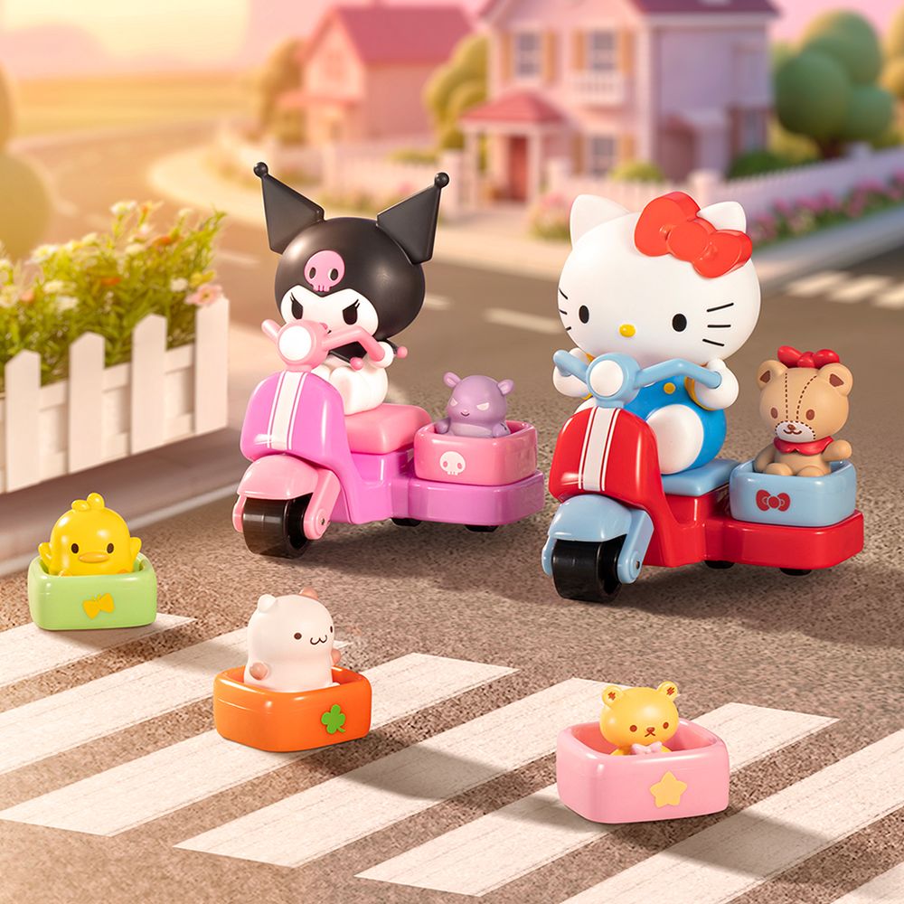 想搭Hello Kitty的順風車！超可愛「三麗鷗兜風小摩托車」公仔6款角色都萌炸、巷口7-11就買得到！-3