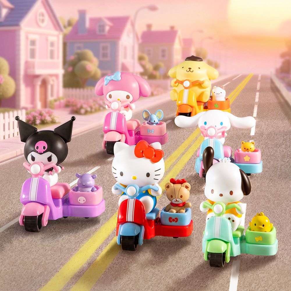 想搭Hello Kitty的順風車！超可愛「三麗鷗兜風小摩托車」公仔6款角色都萌炸、巷口7-11就買得到！-4