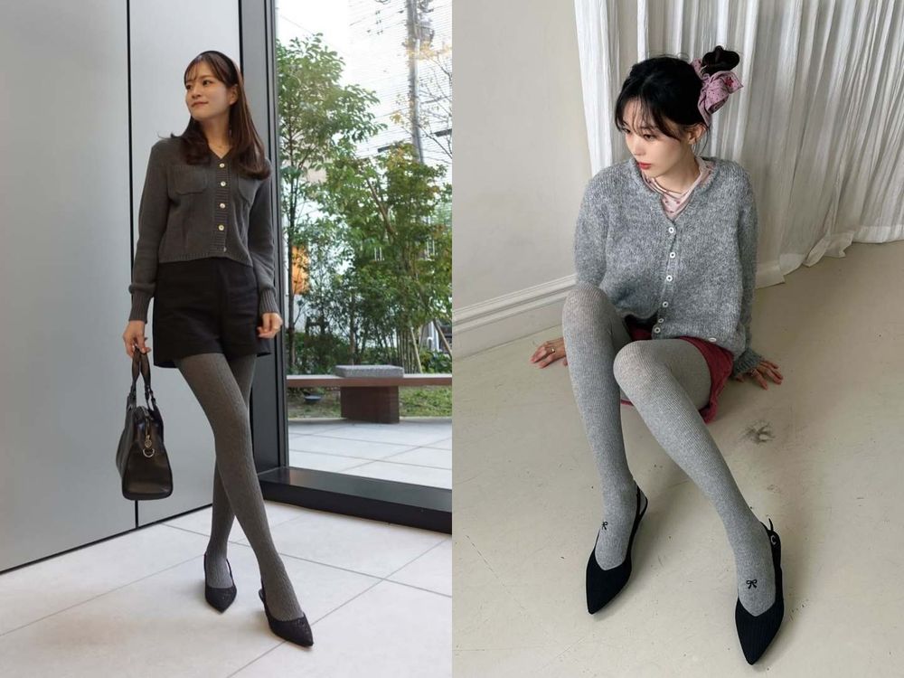 天氣冷穿這樣剛好！日韓女生冬季都在瘋「褲襪穿搭術」！7招穿出又直又細鉛筆腿！-2