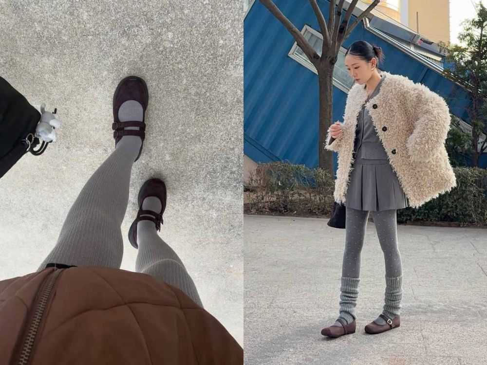 天氣冷穿這樣剛好！日韓女生冬季都在瘋「褲襪穿搭術」！7招穿出又直又細鉛筆腿！-6