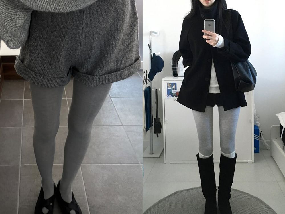 天氣冷穿這樣剛好！日韓女生冬季都在瘋「褲襪穿搭術」！7招穿出又直又細鉛筆腿！-10
