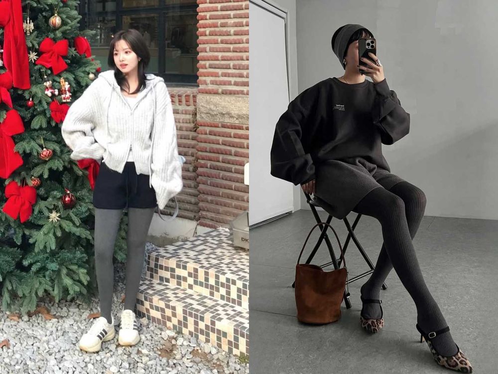 天氣冷穿這樣剛好！日韓女生冬季都在瘋「褲襪穿搭術」！7招穿出又直又細鉛筆腿！-11