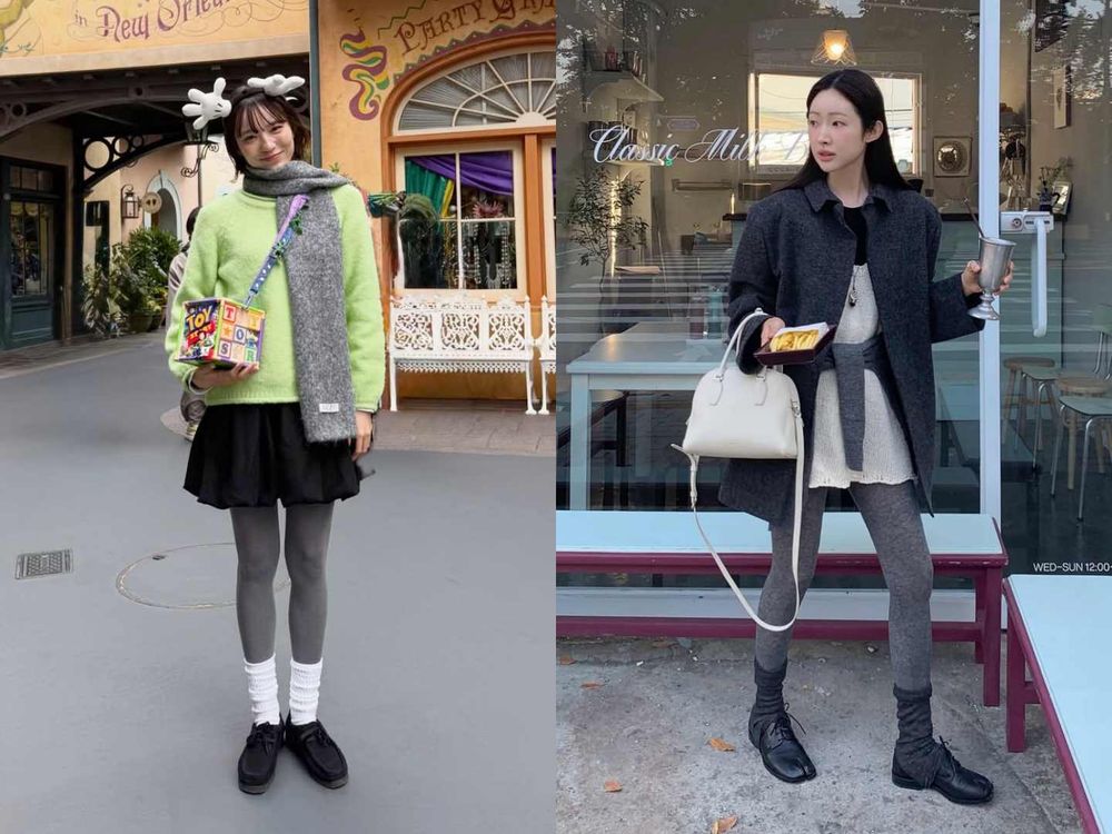 天氣冷穿這樣剛好！日韓女生冬季都在瘋「褲襪穿搭術」！7招穿出又直又細鉛筆腿！-12