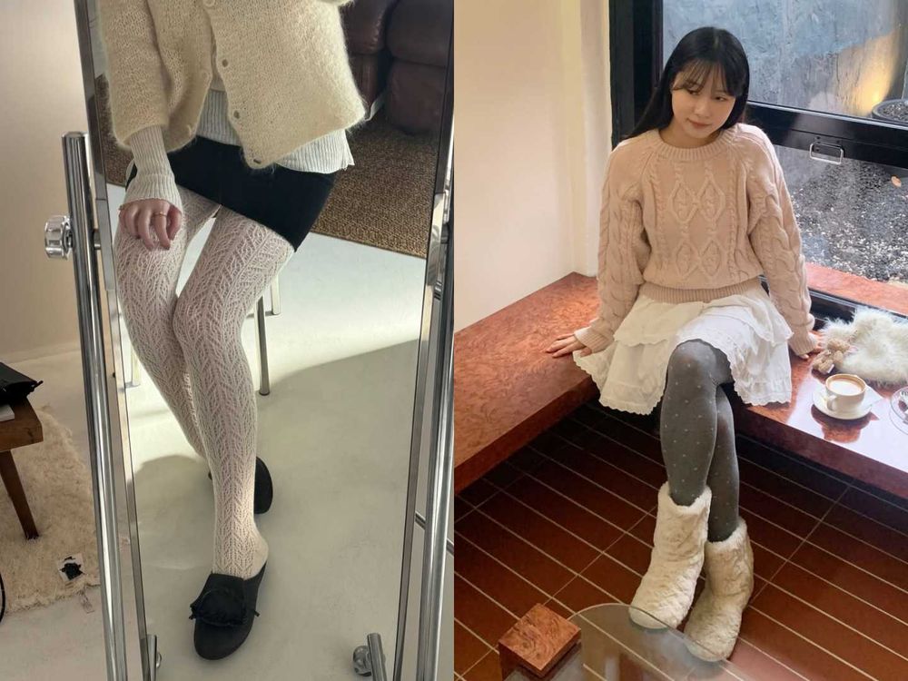 天氣冷穿這樣剛好！日韓女生冬季都在瘋「褲襪穿搭術」！7招穿出又直又細鉛筆腿！-15