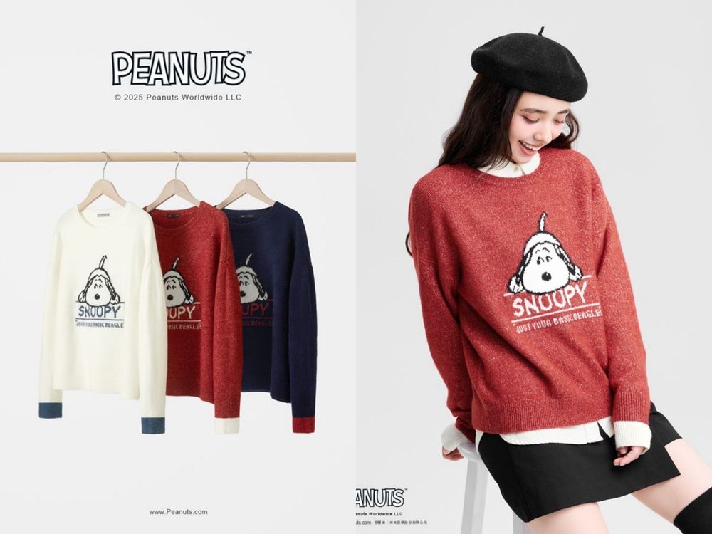 史努比粉大暴動！聯手lativ推百元「針織毛衣、大學T」！小毛毯成送禮黑馬-8