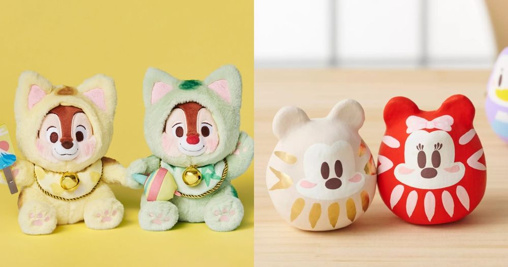 日本迪士尼2026新年限定太欠買！超可愛「招財貓奇奇蒂蒂玩偶、達摩米妮公仔」日妞都瘋搶！-1