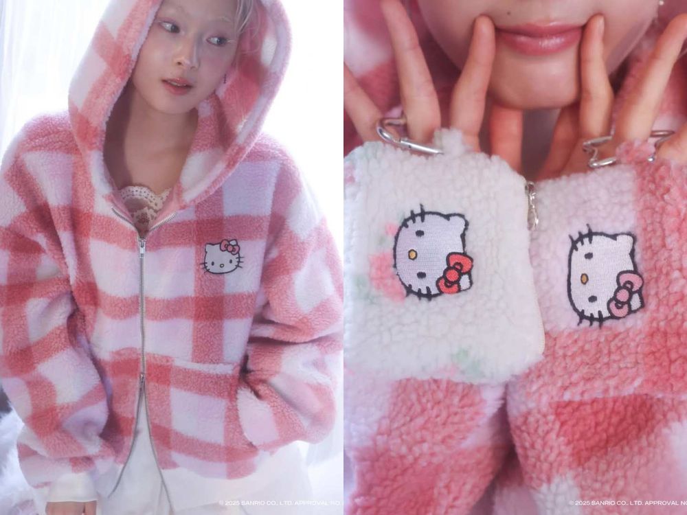 新年第一天就開搶！日牌WEGO再度聯名Hello Kitty！「軟綿綿外套＋水鑽Kitty大頭」這件一定要收！-7