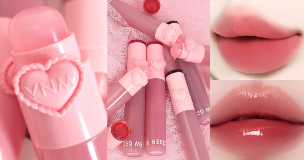 風靡韓國少女系「立體愛心唇釉」！粉嫩愛心LOGO＋自帶矽膠刷頭，可愛實用兼具，清新可愛氛圍秒狙擊心臟！-1