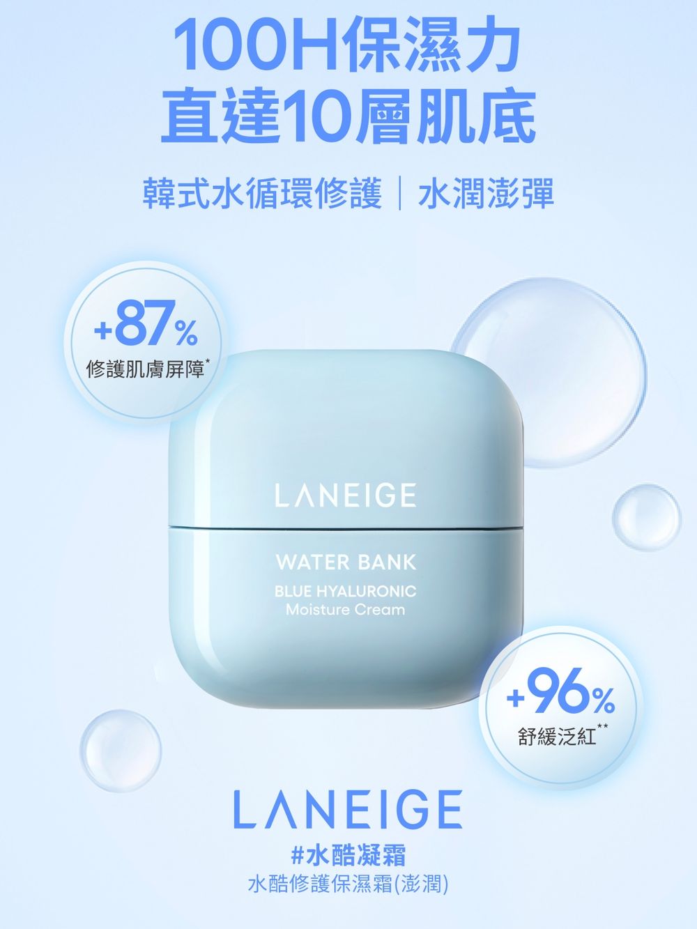蘭芝「水酷修護保濕系列」開年新成員！藍管安瓶注水＋煥膚，搭配水循環保養三步驟，素顏也能實現防彈JIN同款玻璃水光肌！-5