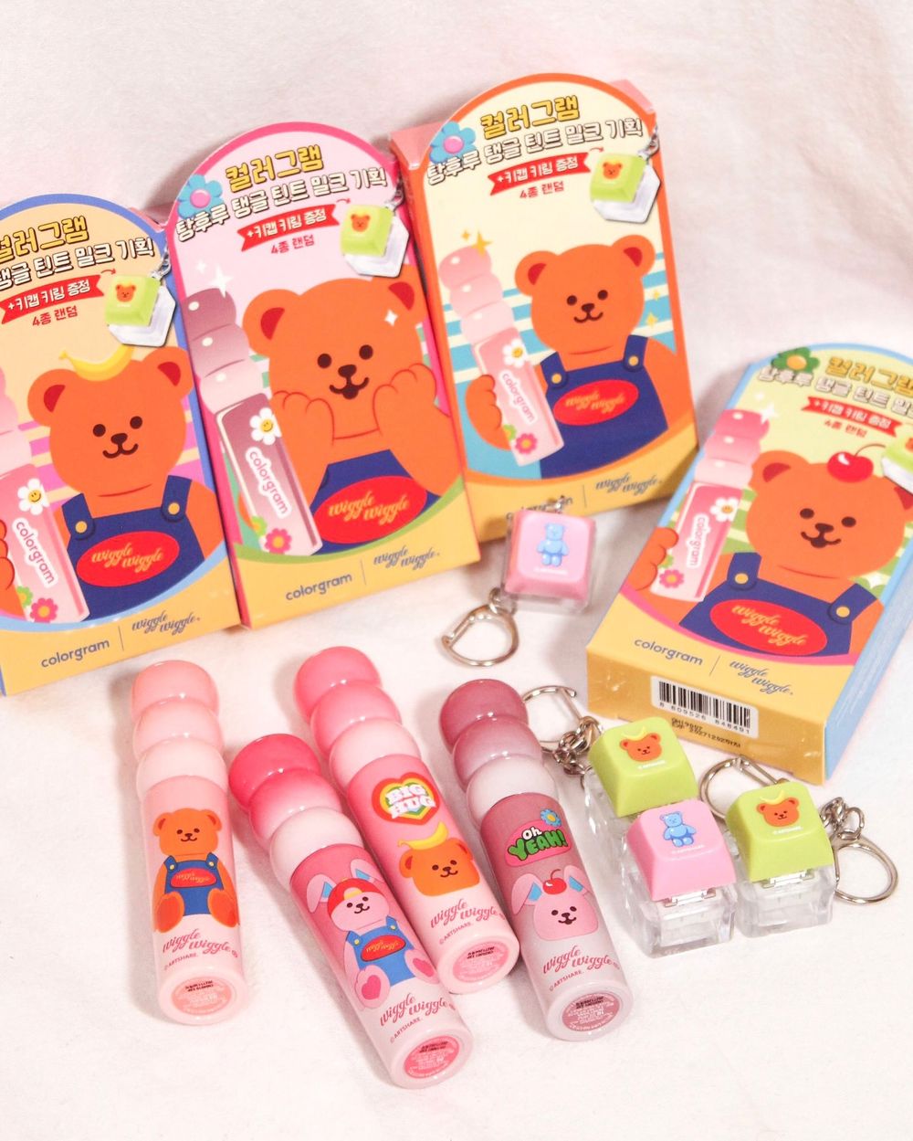 2026最萌美妝聯名首發！colorgram攜手韓國文創Wiggle Wiggle，立體熊熊眼影盤、小花吊飾唇釉太可愛！-8
