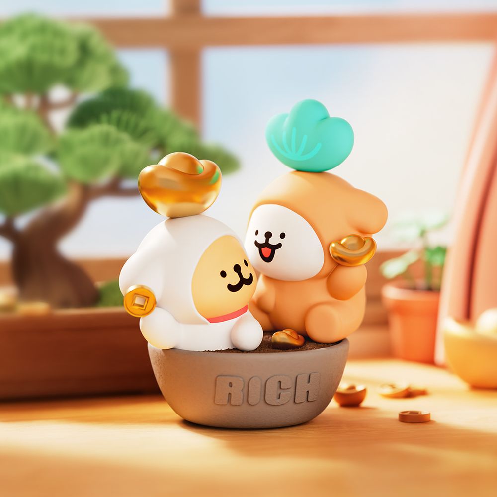 2026新年開運必買「線條小狗好運旺旺盲盒」！超萌「金元寶小黃金、好事花生小白」7-11就買得到！-12