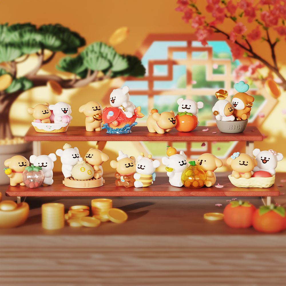 2026新年開運必買「線條小狗好運旺旺盲盒」！超萌「金元寶小黃金、好事花生小白」7-11就買得到！-3