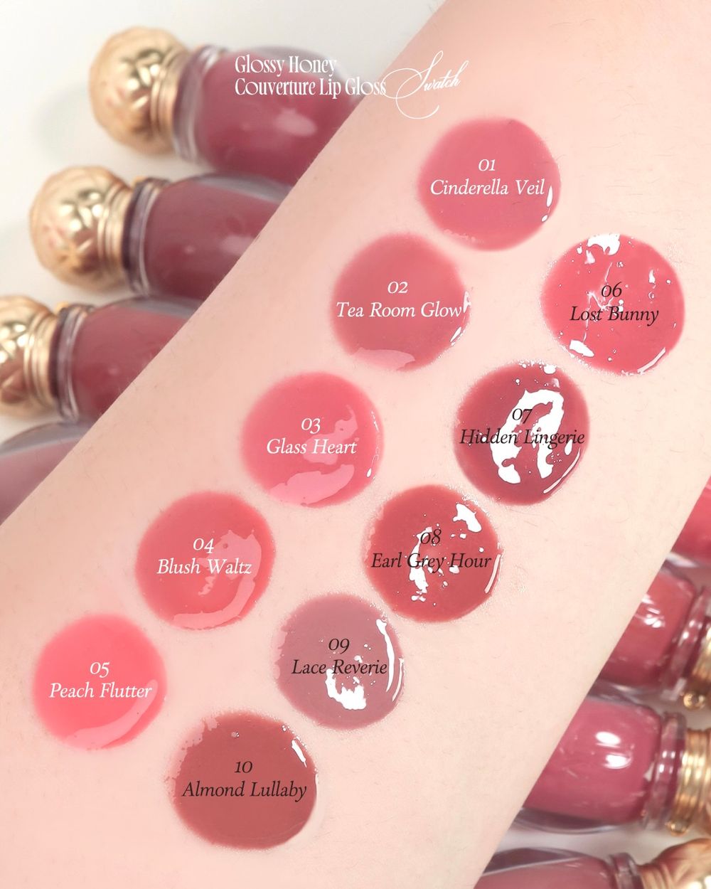 收服韓女的日系千金唇蜜！日本小眾彩妝PEONY紅到韓國，圓潤夢幻瓶身＋菱格雕刻金蓋，一抹像蜂蜜融化在雙唇！-12