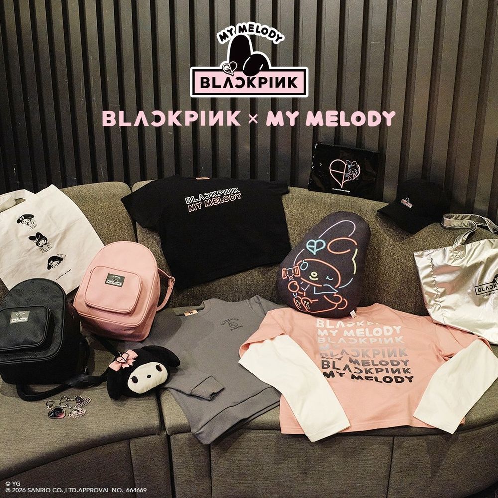 BLACKPINK跟美樂蒂聯名了！超可愛「粉蝴蝶結+黑頭套美樂蒂玩偶、霓虹抱枕」價格&開賣日期一次看！-2