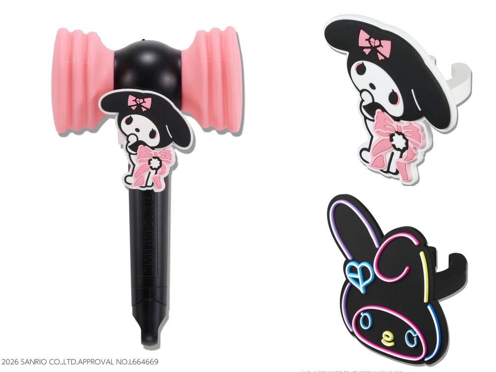 BLACKPINK跟美樂蒂聯名了！超可愛「粉蝴蝶結+黑頭套美樂蒂玩偶、霓虹抱枕」價格&開賣日期一次看！-17