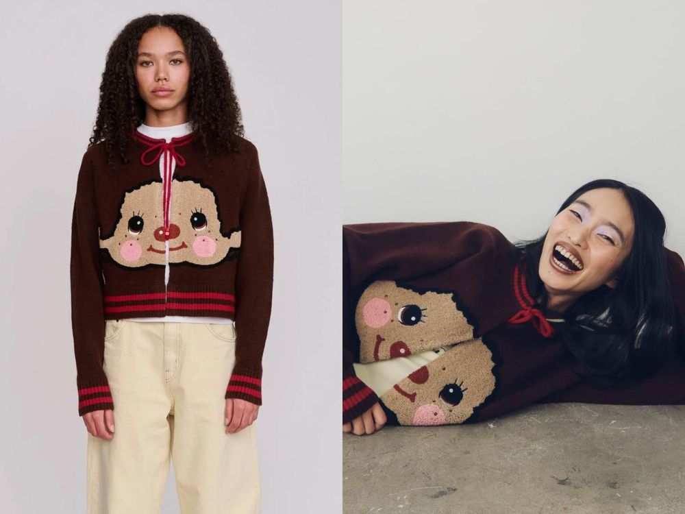 LISA最愛蒙奇奇又來了！聯名英國品牌推超萌「大頭針織外套、毛毛肩背包」！連身裙已被秒殺？！-5