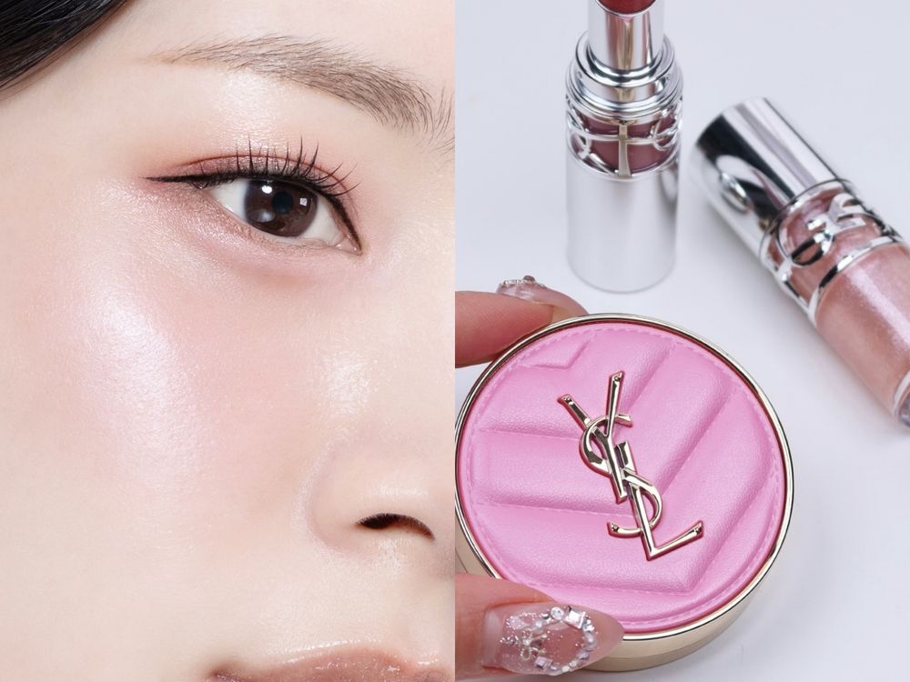 2026必收藏專櫃彩妝！YSL把星光閃粉灑進「皮革腮紅、嫩唇凍、水唇膏」，一抹展現輕透裸光＋細閃水光！-16