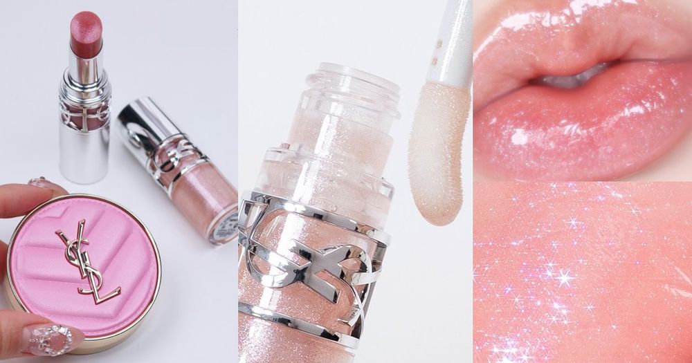 2026必收藏專櫃彩妝！YSL把星光閃粉灑進「皮革腮紅、嫩唇凍、水唇膏」，一抹展現輕透裸光＋細閃水光！-1
