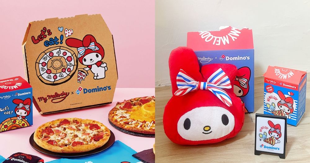 達美樂跟美樂蒂聯名啦！限定紙盒Q到捨不得丟、還有超可愛「美樂蒂披薩翻轉包&迷你招牌」周邊要買！-1