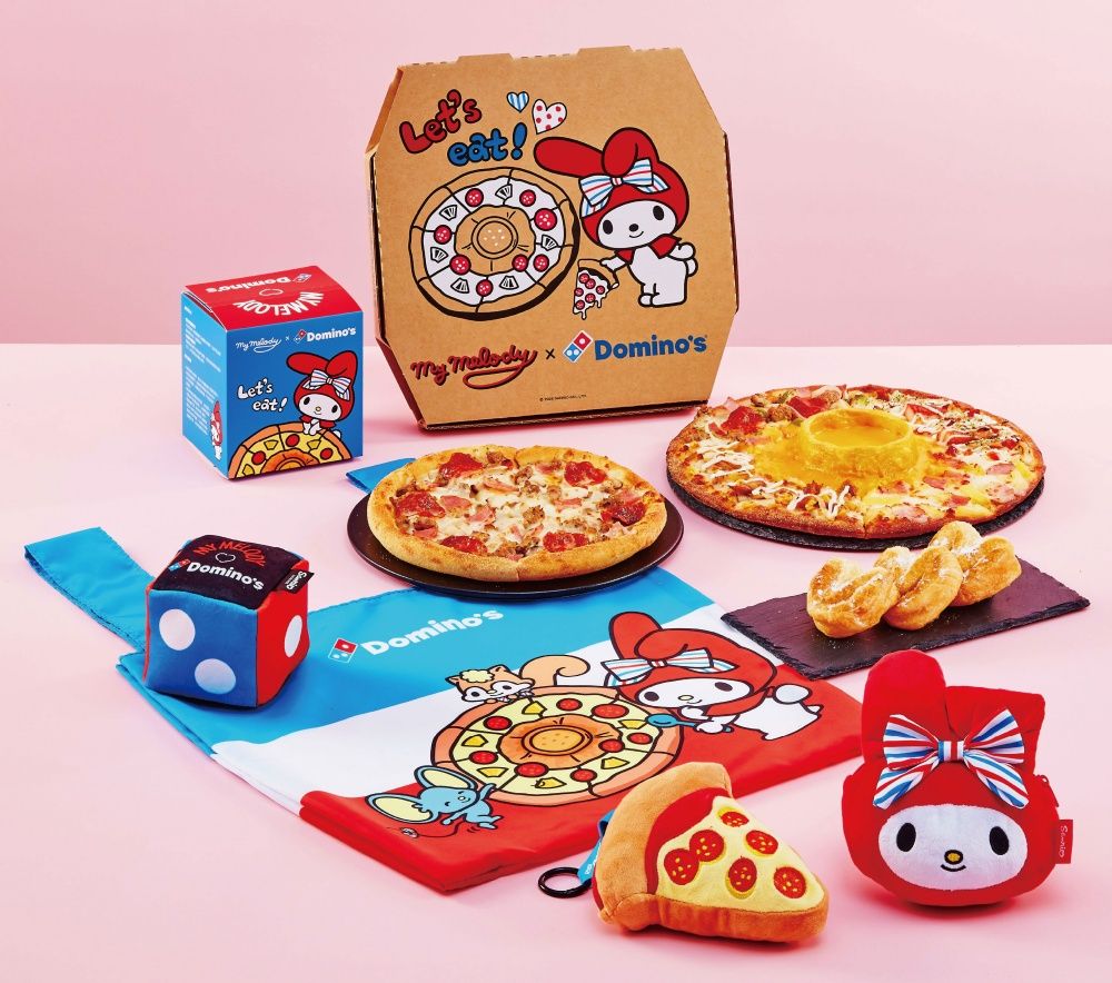 達美樂跟美樂蒂聯名啦！限定紙盒Q到捨不得丟、還有超可愛「美樂蒂披薩翻轉包&迷你招牌」周邊要買！-3