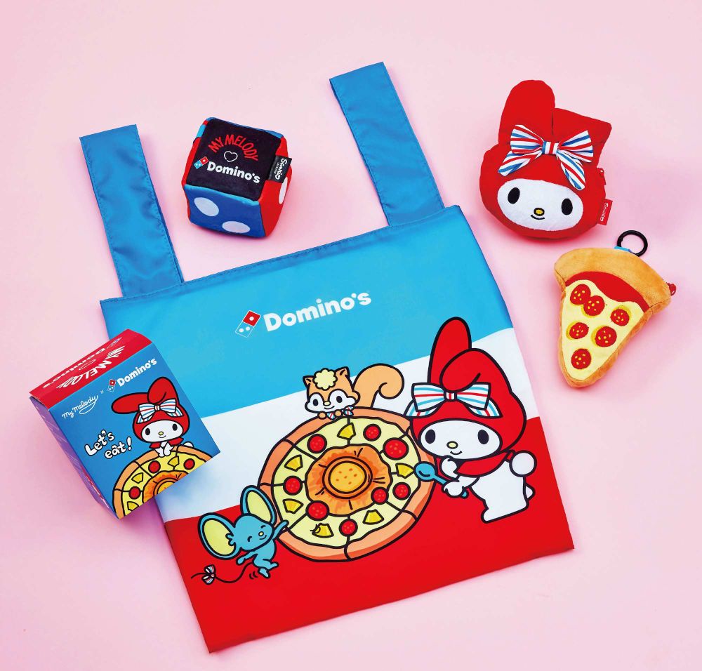 達美樂跟美樂蒂聯名啦！限定紙盒Q到捨不得丟、還有超可愛「美樂蒂披薩翻轉包&迷你招牌」周邊要買！-2