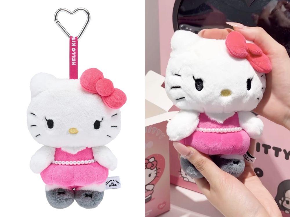 Jisoo×Hello Kitty聯名周邊曝光！超可愛「小洋裝+珍珠腰鏈Kitty玩偶、絨毛吊飾盲盒」購買方式看這邊！-7