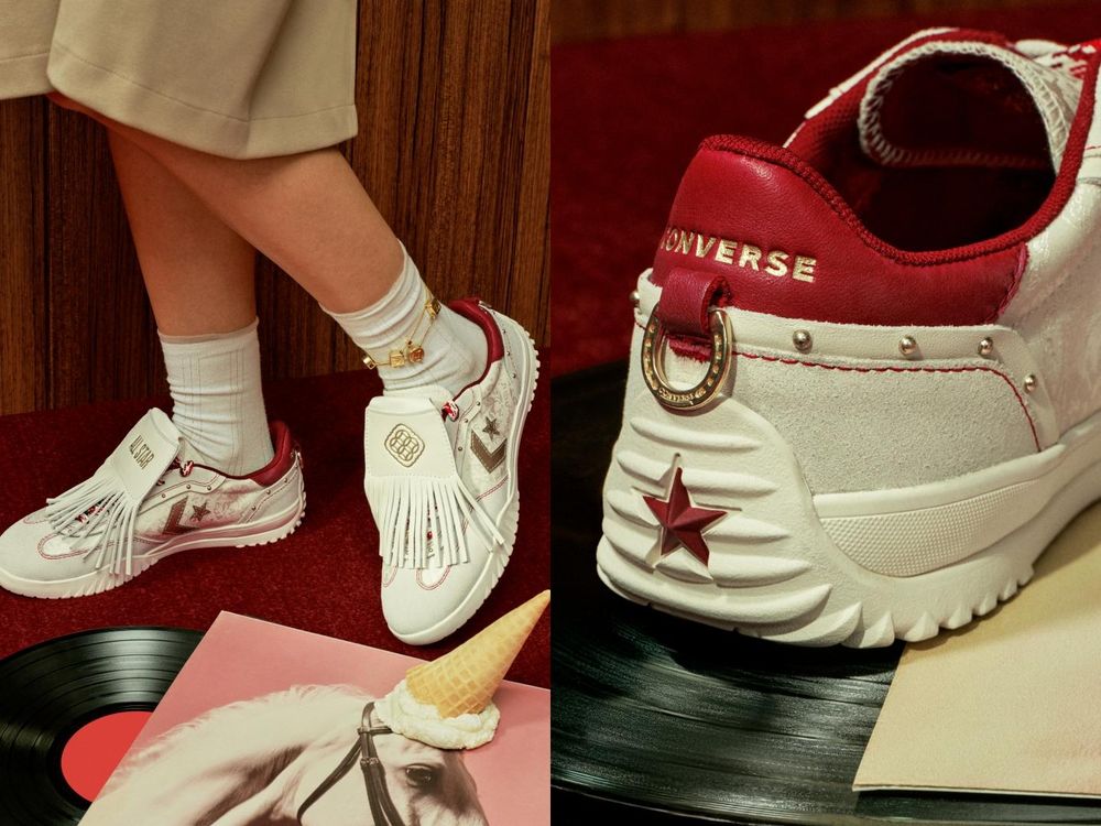誰說過年一定要穿大紅色！Converse搶先推出馬年限定球鞋「米白流蘇鞋」金蹄細節帶來整年好運！-11