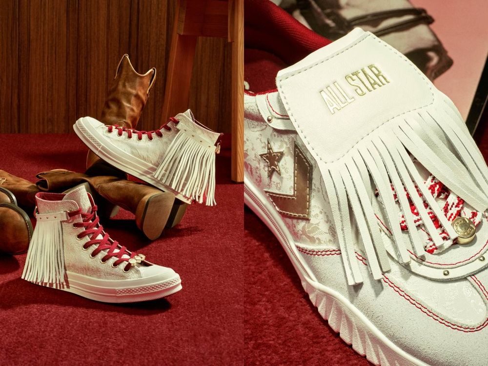 誰說過年一定要穿大紅色！Converse搶先推出馬年限定球鞋「米白流蘇鞋」金蹄細節帶來整年好運！-9