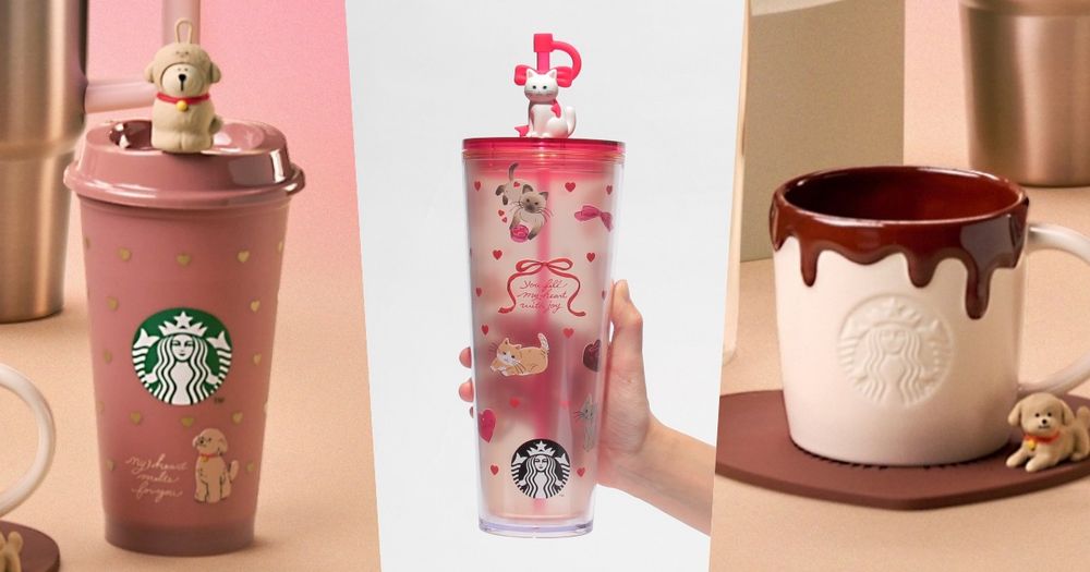 日本星巴克2026情人節限定商品太燒！超可愛「巧克力馬克杯、貴賓狗愛心變色水杯」這天開賣！-1