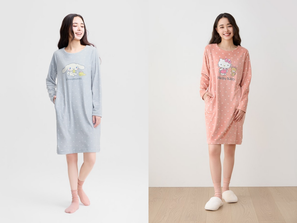 粉絲發瘋！Lativ聯名「三麗鷗家居服」悄悄上架！Kitty、酷洛米大頭穿上身、百元就能宅家可愛！-9