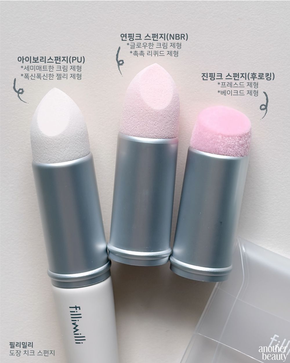 手殘人必擁有頰彩救星！韓國人氣「印章腮紅海綿」，不同海綿頭對應不同質地，再也不怕腮紅液讓底妝斑駁！-11