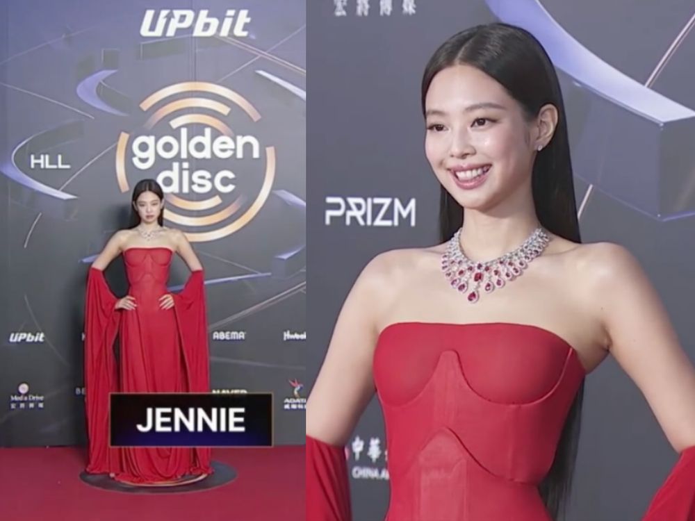 台北大巨蛋星光炸裂！2026金唱片紅毯女神直擊，IVE、文佳煐美出新高度，Jennie霸氣紅馬甲禮服、女王氣勢滿分！-5