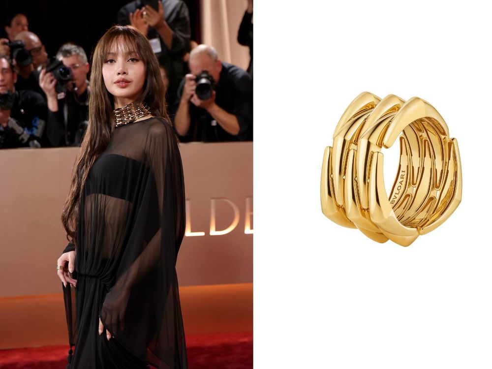 最美頒獎人降臨！Lisa金球獎兩套「封神禮服」找到了！BVLGARI未公開系列她搶先戴！-6